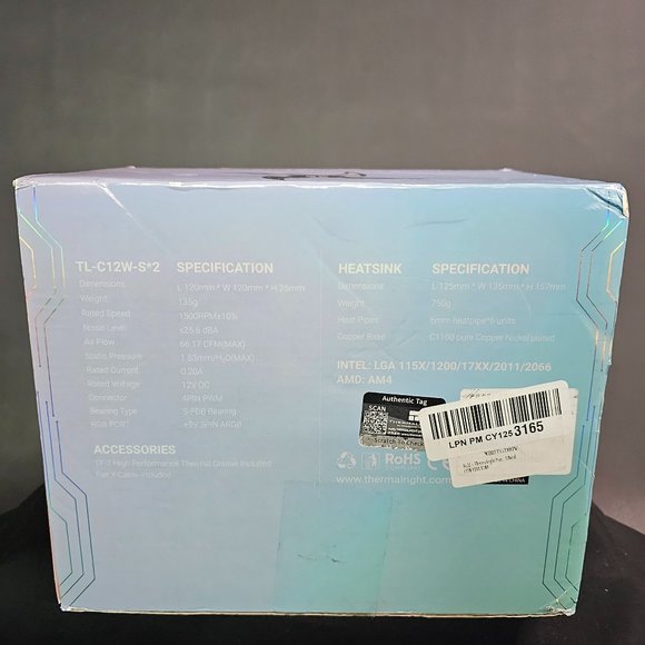Thermalright Peerless Assassin 120 White ARGB CPU Air Cooler NIB New Open Box - Picture 2 of 2